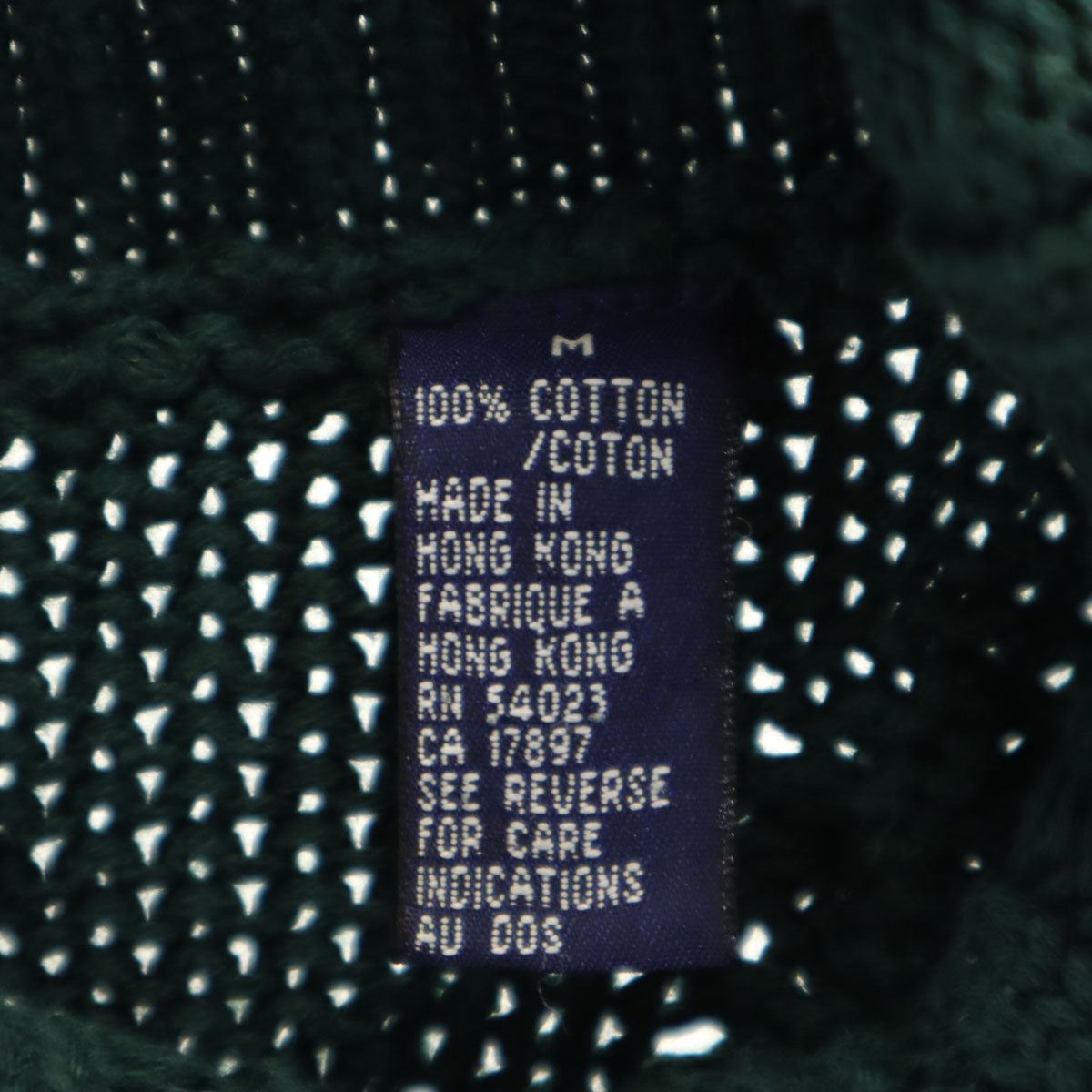 GAP ギャップ 90s オールド 長袖 タートルネック ケーブル セーター M 深緑 ニット メンズ