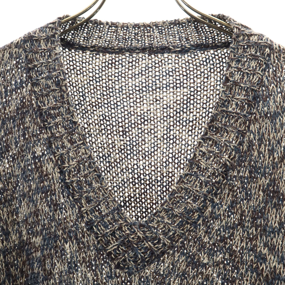 HaaT ハート 日本製 長袖 Vネック セーター 2 ネイビー系 イッセイミヤケ ニット メンズ