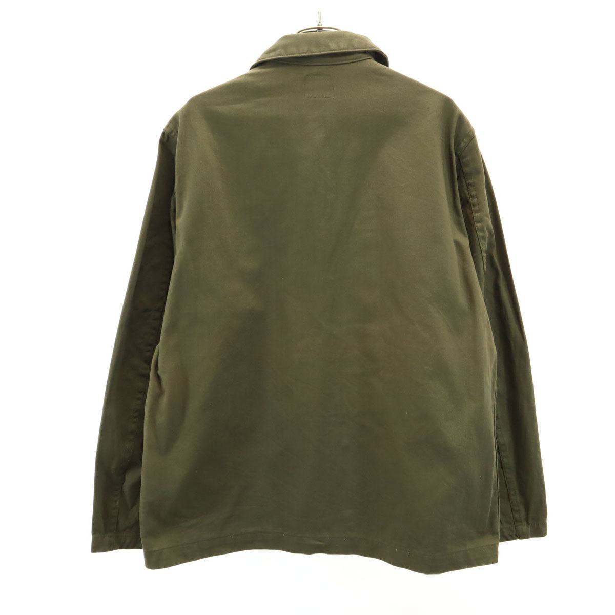 B&H sanforized USA製 ヘリンボーン柄 ミリタリージャケット L カーキ メンズ