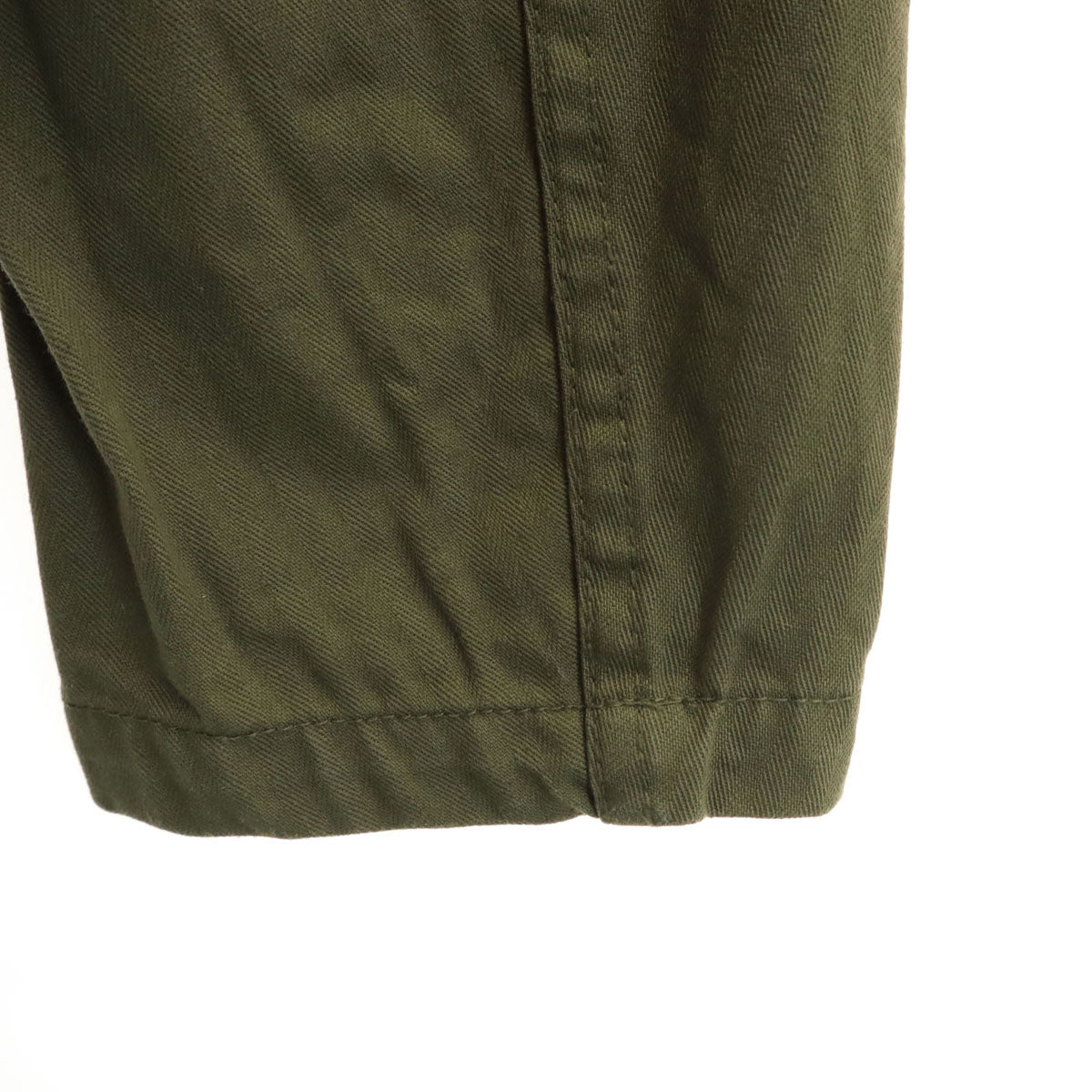 B&H sanforized USA製 ヘリンボーン柄 ミリタリージャケット L カーキ メンズ