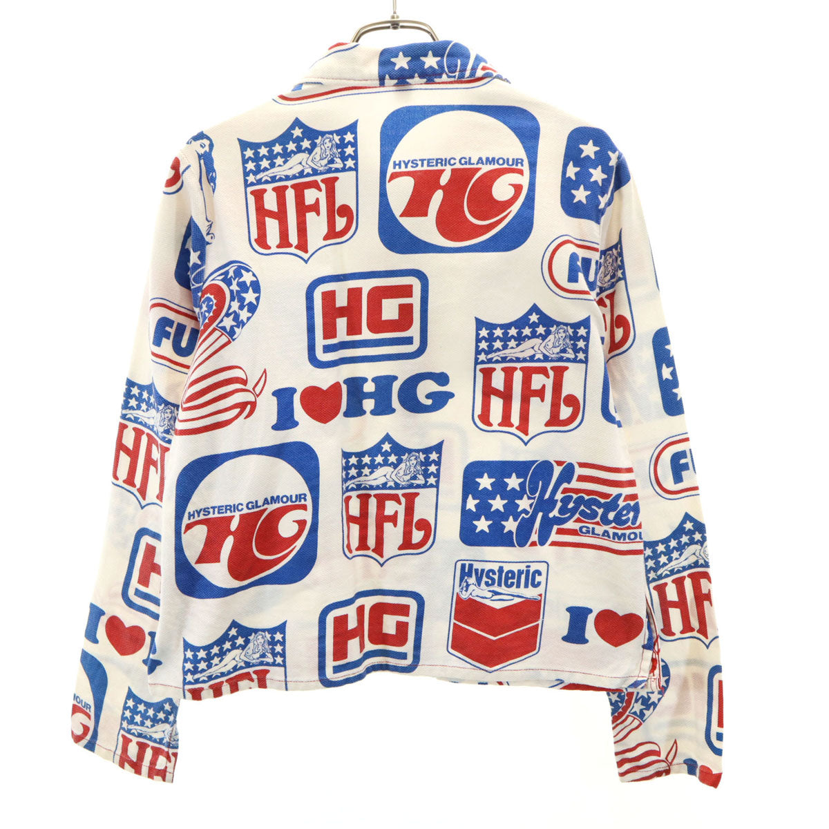 HYSTERIC GLAMOUR ヒステリックグラマー 日本製 総柄 ジャケット F オフホワイト レディース