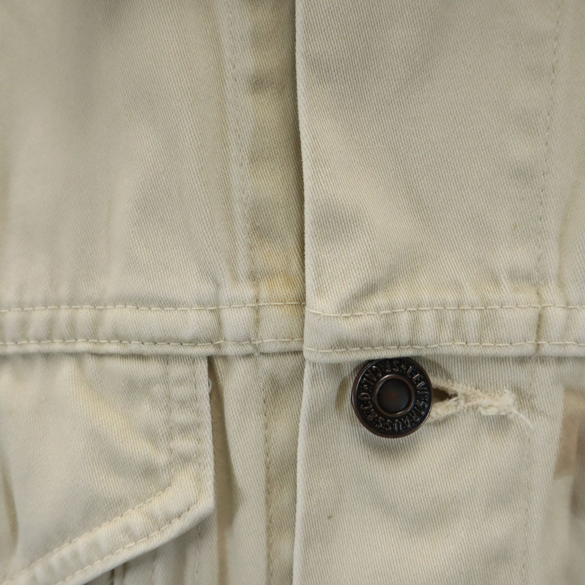 Levi's リーバイス 90s 日本製 オールド デニムジャケット M グレージュ レディース