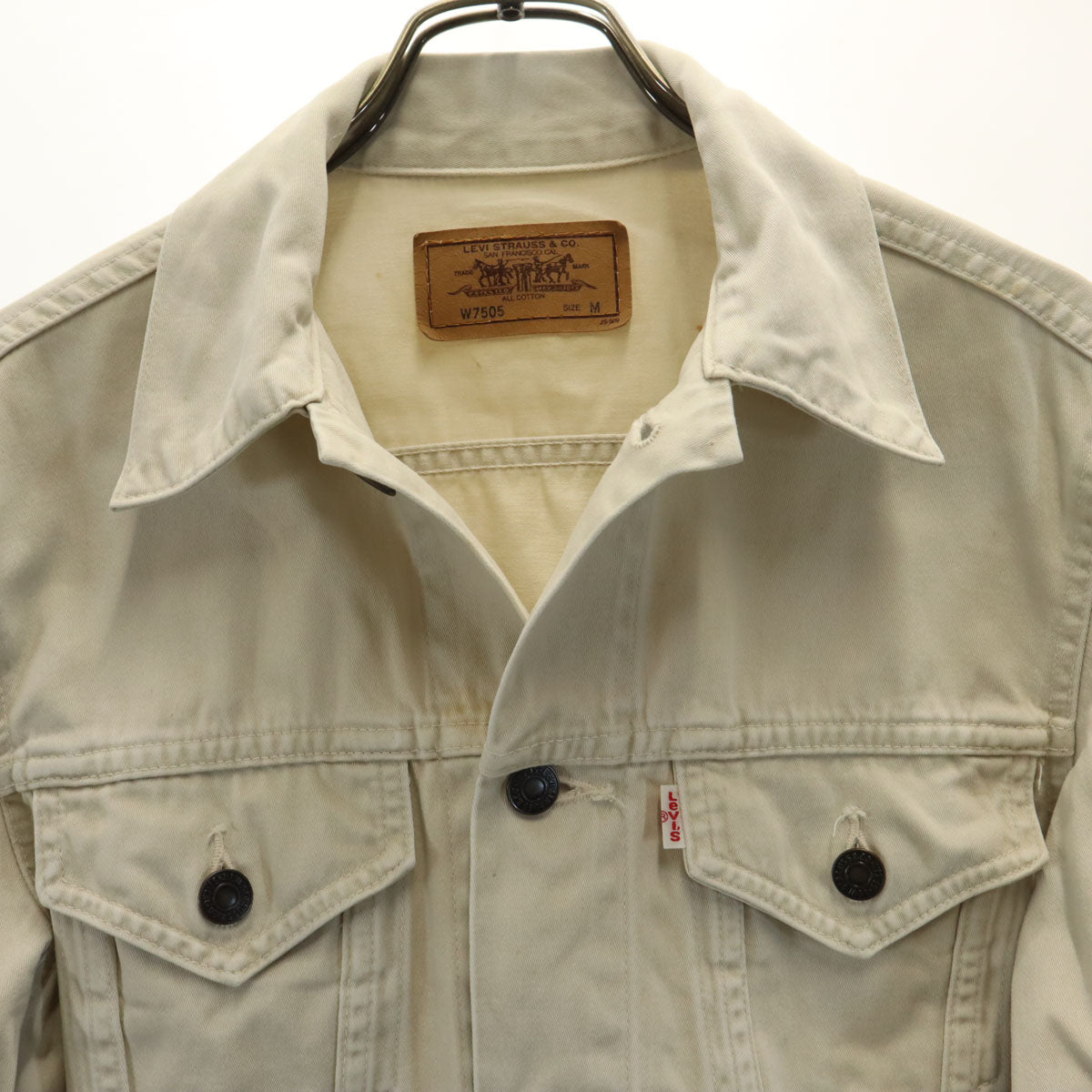 Levi's リーバイス 90s 日本製 オールド デニムジャケット M グレージュ レディース