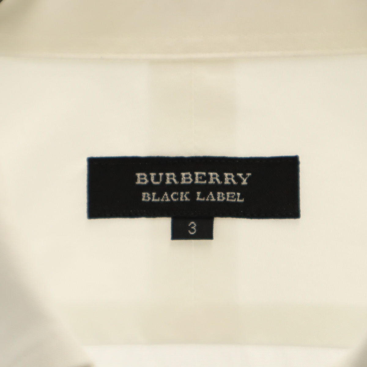 BURBERRY BLACK LABEL バーバリーブラックレーベル 日本製 長袖 ボタンダウンシャツ 3 ホワイト 三陽商会 メンズ