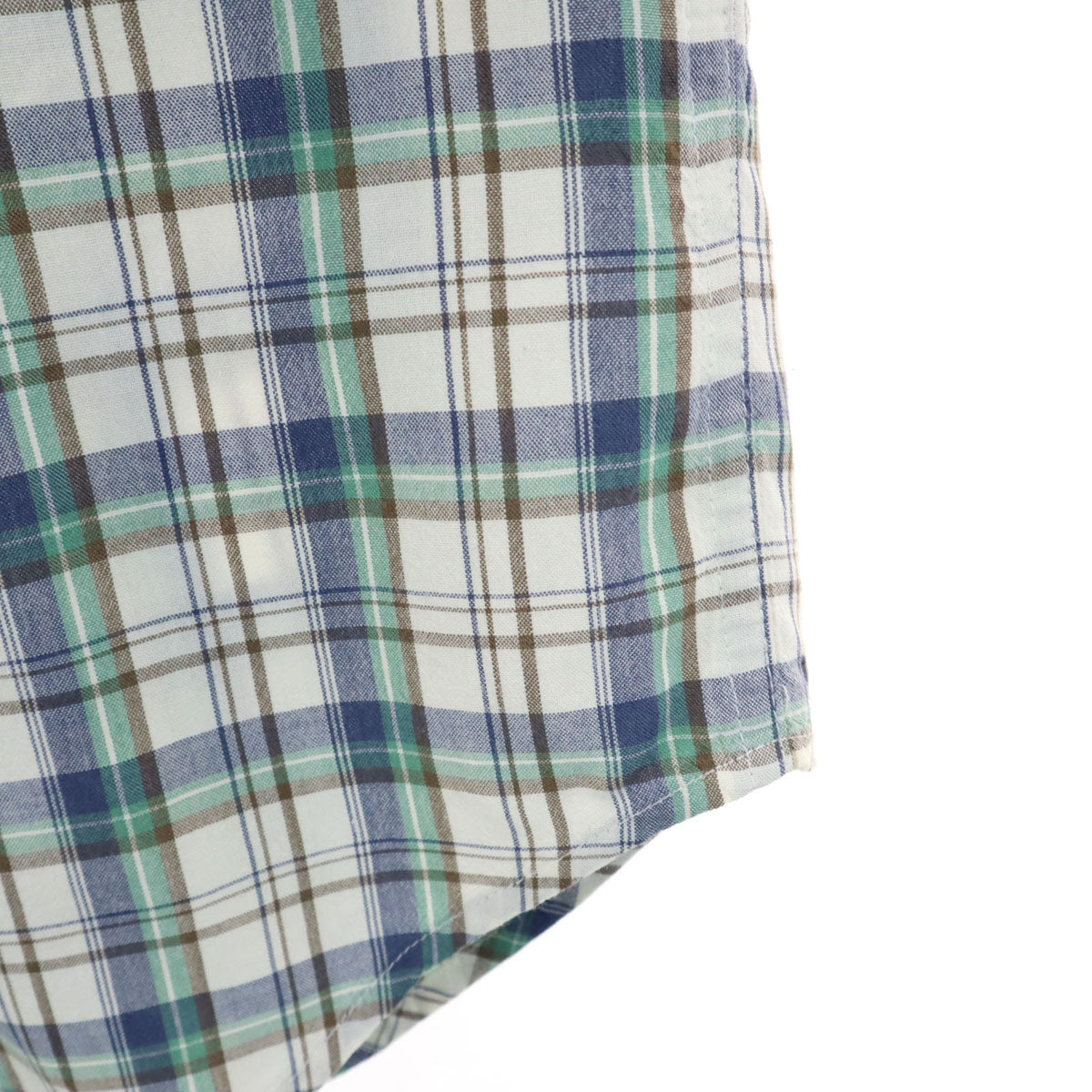 THE NORTH FACE ノースフェイス チェック柄 長袖 ベンチレーション シャツ M アイボリー系 ロールアップ袖 メンズ