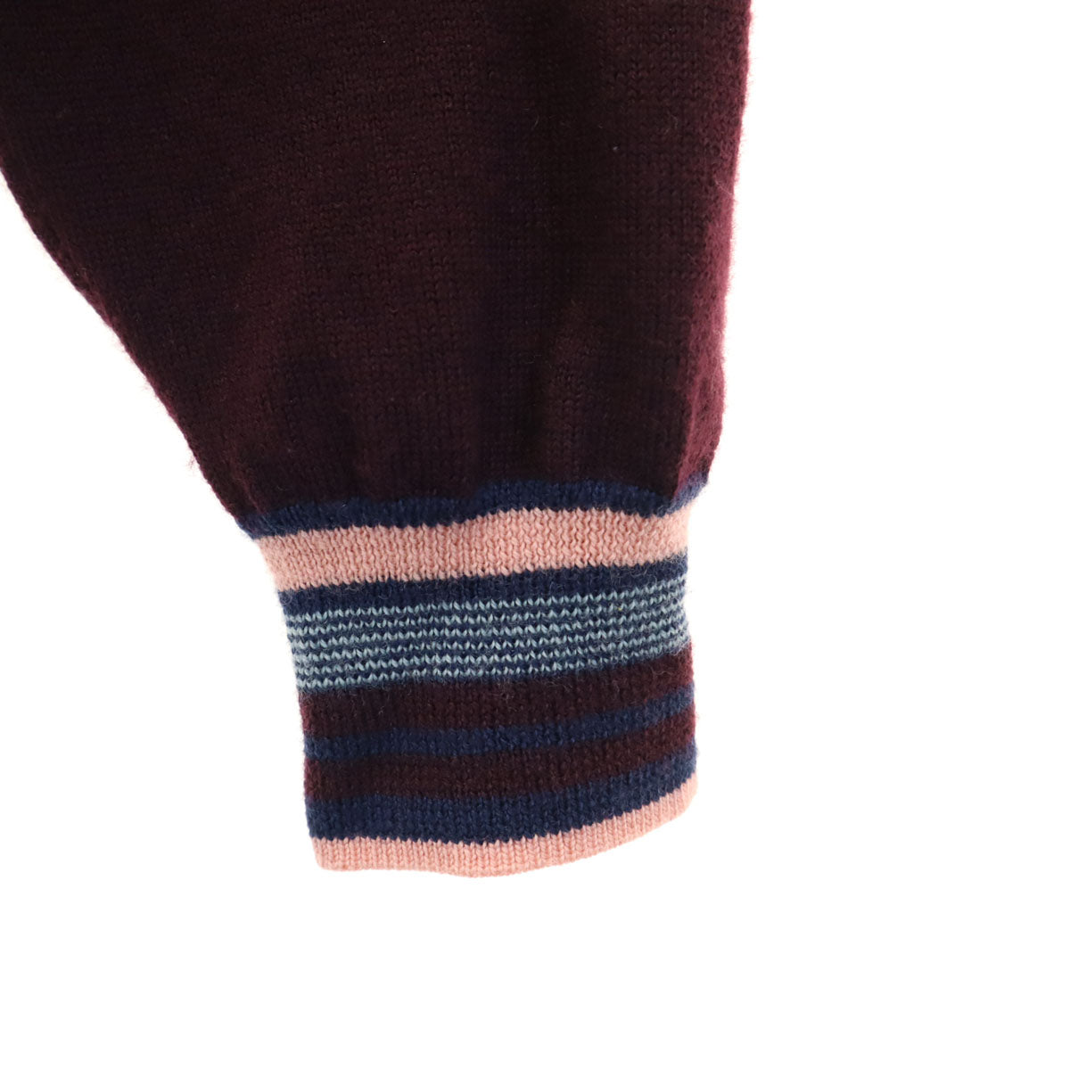 PS Paul Smith ピーエスポールスミス 長袖 Vネック ニットカーディガン L バーガンディー メンズ