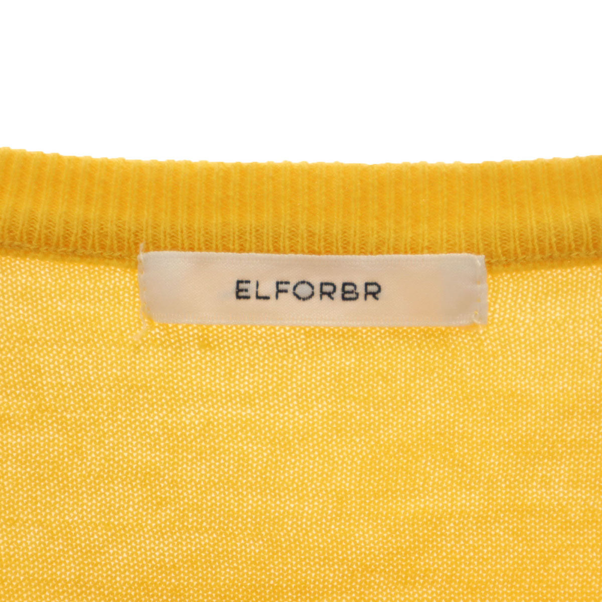 ELFORBR エルフォーブル 長袖 ニットカーディガン M イエロー レディース