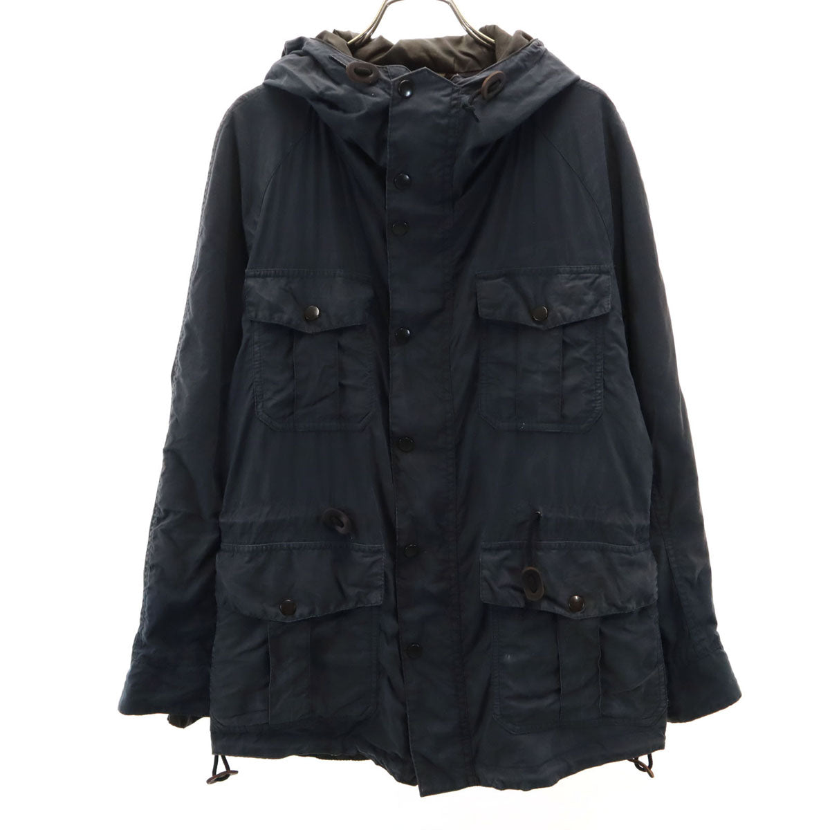 BARBOUR FOR MARGARET HOWELL バブアー フォー マーガレットハウエル コラボ イギリス製 ライトウェイト オイル ポプリン ジャケット 2 チャコール レディース