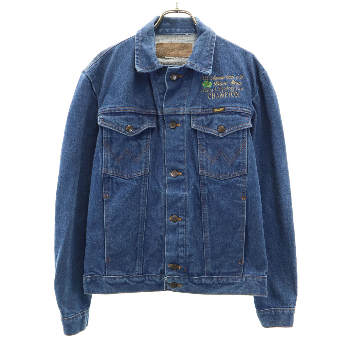 Wrangler ラングラー バック刺繍 ホースショー デニムジャケット ウォッシュブルー ジージャン トラッカー メンズ