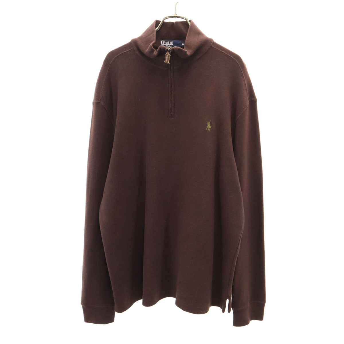 Polo by Ralph Lauren ポロバイラルフローレン 長袖 ハーフジップ セーター LL ブラウン ニット プルオーバー インパクト21 メンズ