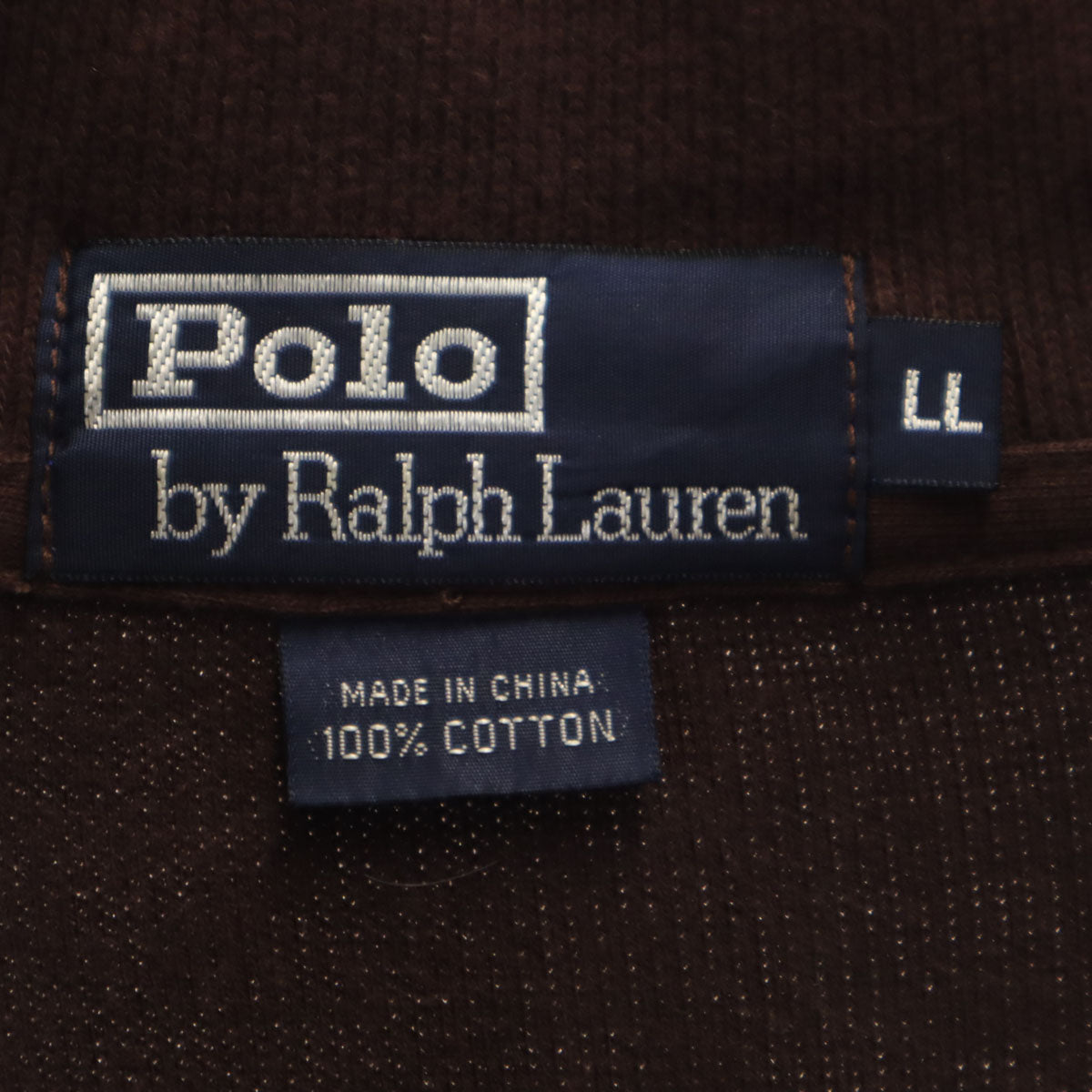 Polo by Ralph Lauren ポロバイラルフローレン 長袖 ハーフジップ セーター LL ブラウン ニット プルオーバー インパクト21 メンズ
