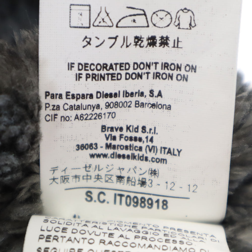 DIESEL ディーゼル イタリア製 フェイク ムートンコート L チャコールグレー レディース