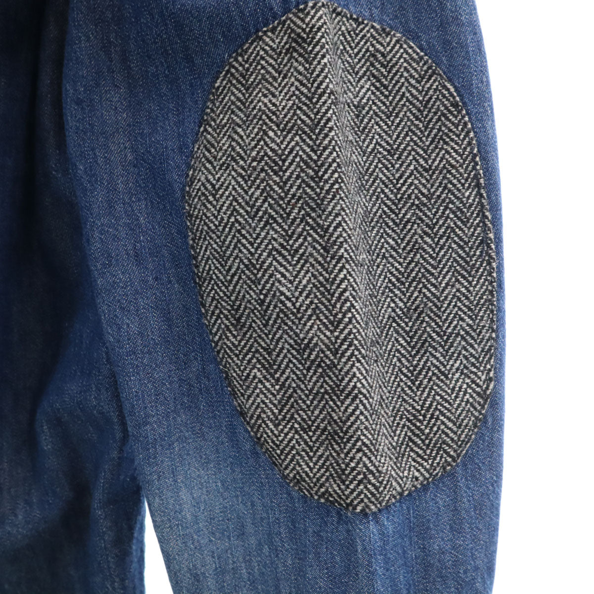 BEAMS ビームス 長袖 デニムシャツ M インディゴ エルボーパッチ メンズ