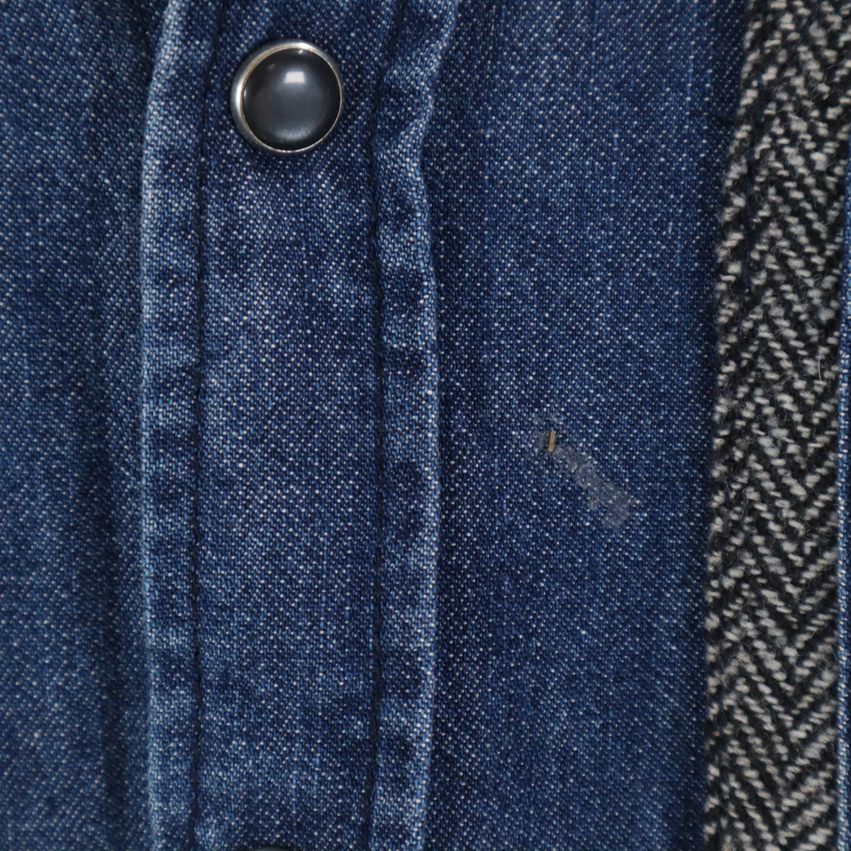 BEAMS ビームス 長袖 デニムシャツ M インディゴ エルボーパッチ メンズ