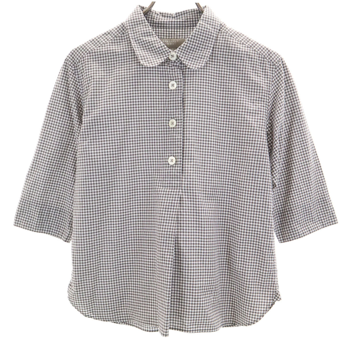 マーガレットハウエル 麻 五分袖 シャツ マーガレットハウエル 五分袖