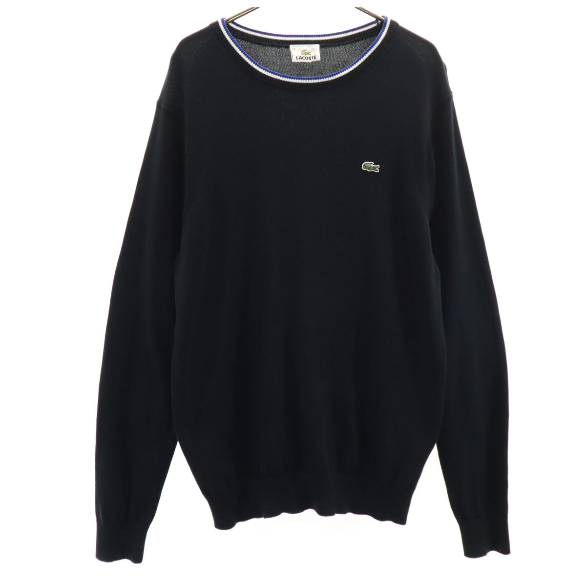 LACOSTE ラコステ 長袖 ニット 4 ブラック セーター メンズ