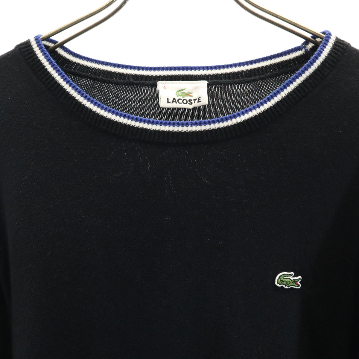 LACOSTE ラコステ 長袖 ニット 4 ブラック セーター メンズ