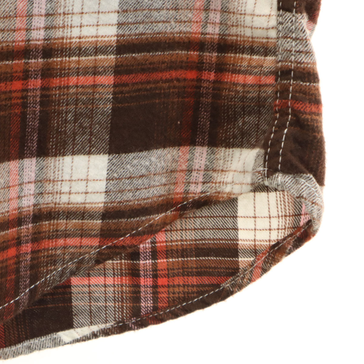 未使用 Wrangler ラングラー チェック柄 長袖 ビエラ ウエスタンシャツ XL ブラウン メンズ