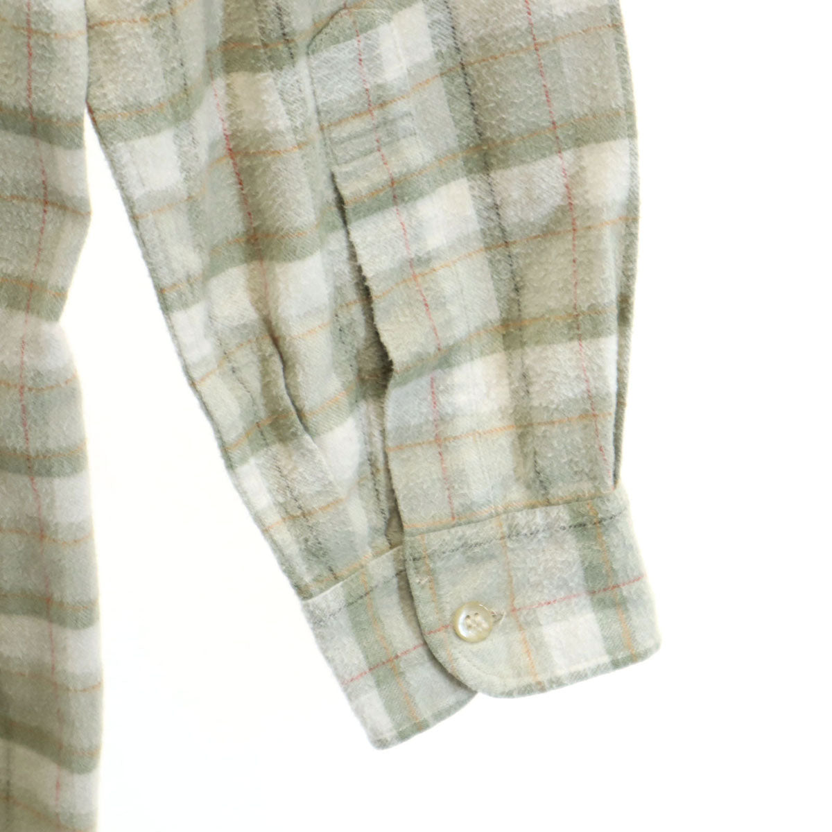 Christian Dior MONSIEUR クリスチャンディオール ムッシュ 90s オールド チェック柄 長袖 ネルシャツ LL グリーングレー系 メンズ