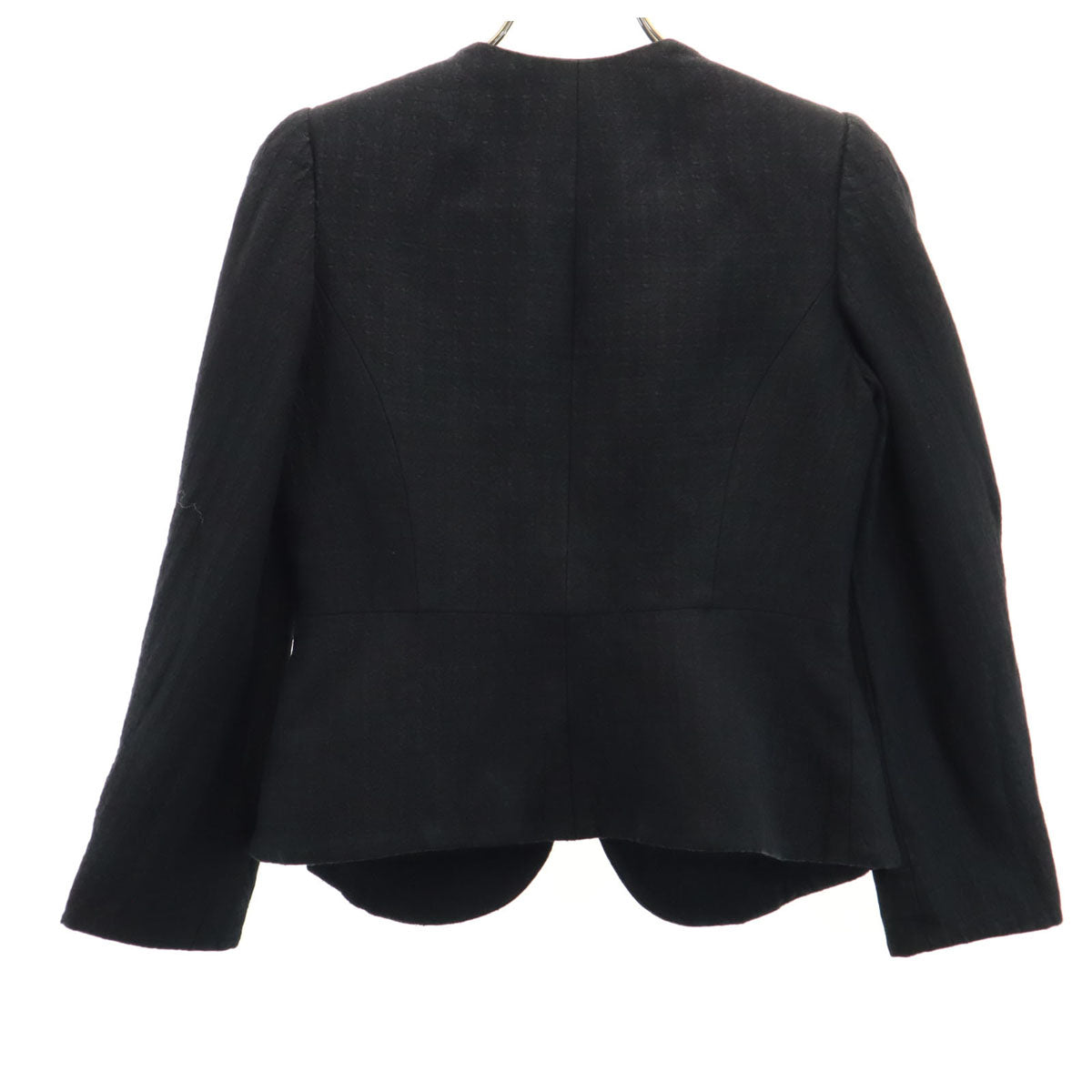 ARMANI COLLEZIONI アルマーニコレッツォーニ 総柄 長袖 ショールカラー ジャケット 36 ブラック系 レディース