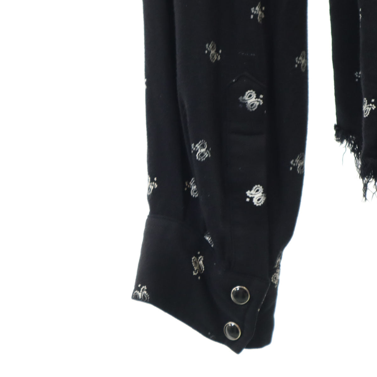 AMIRI アミリ USA製 総柄 長袖 ウエスタンシャツ L 黒 メンズ