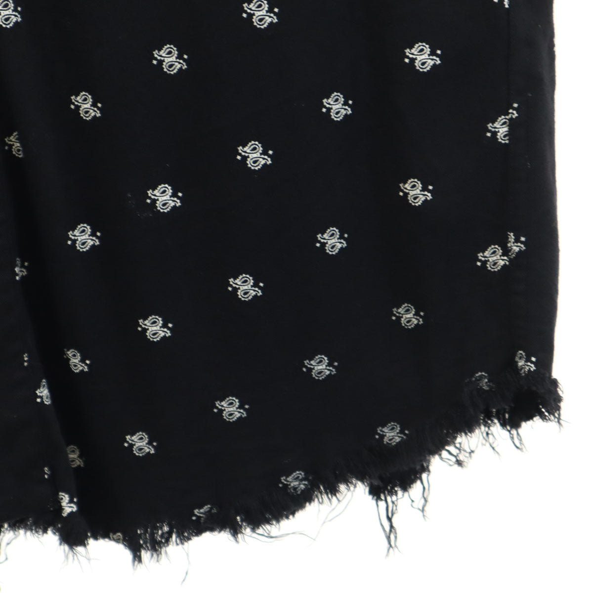 AMIRI アミリ USA製 総柄 長袖 ウエスタンシャツ L 黒 メンズ