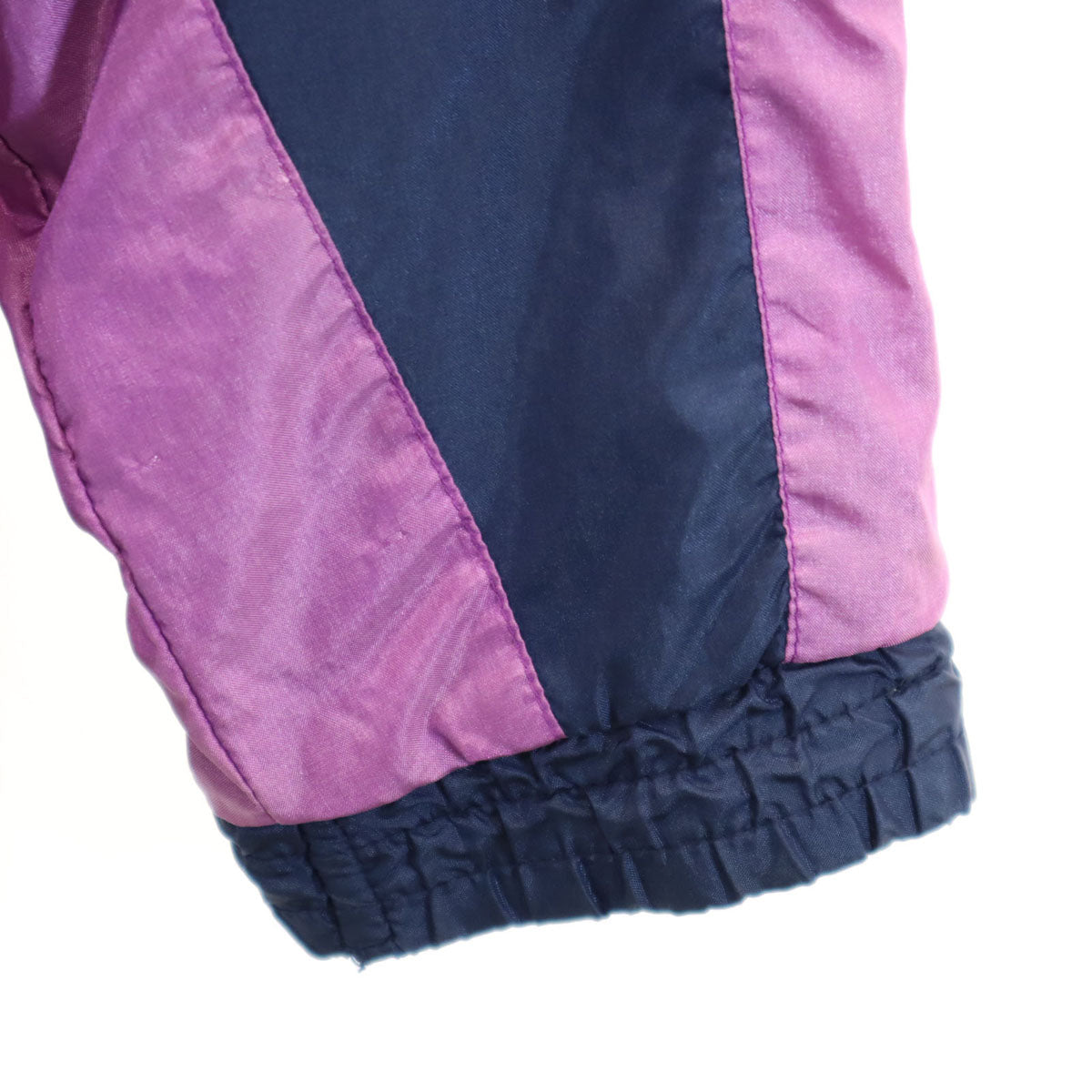 adidas アディダス 80s ヴィンテージ トレフォイルロゴ刺繍 ナイロンジャケット M ネイビー メンズ