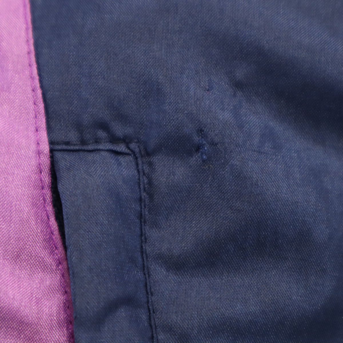 adidas アディダス 80s ヴィンテージ トレフォイルロゴ刺繍 ナイロンジャケット M ネイビー メンズ