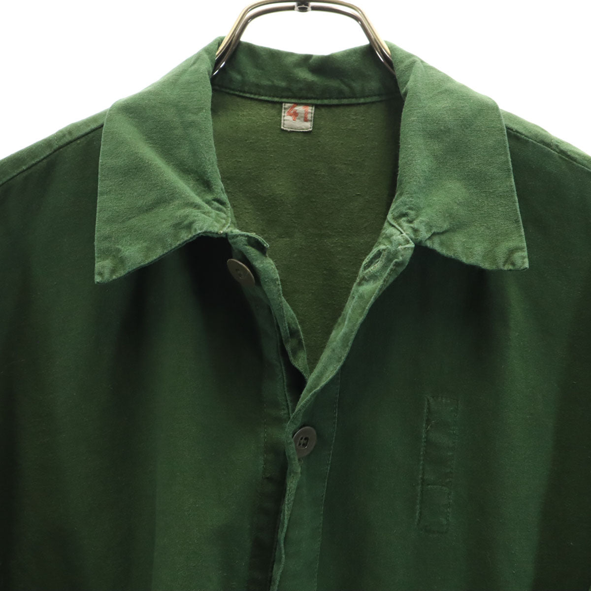 SWEDENISH ARMY スウェーデン軍 70s ヴィンテージ 長袖 M55 ロング シャツ 41 カーキ プルオーバー メンズ