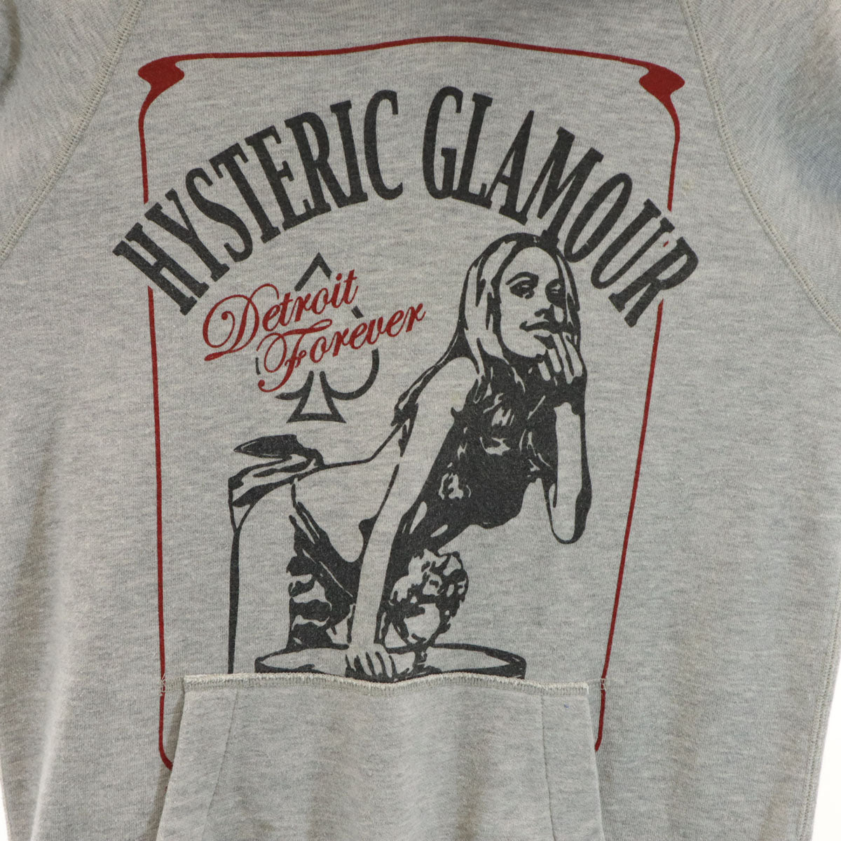 HYSTERIC GLAMOUR ヒステリックグラマー 日本製 長袖 スウェットパーカー F グレー レディース