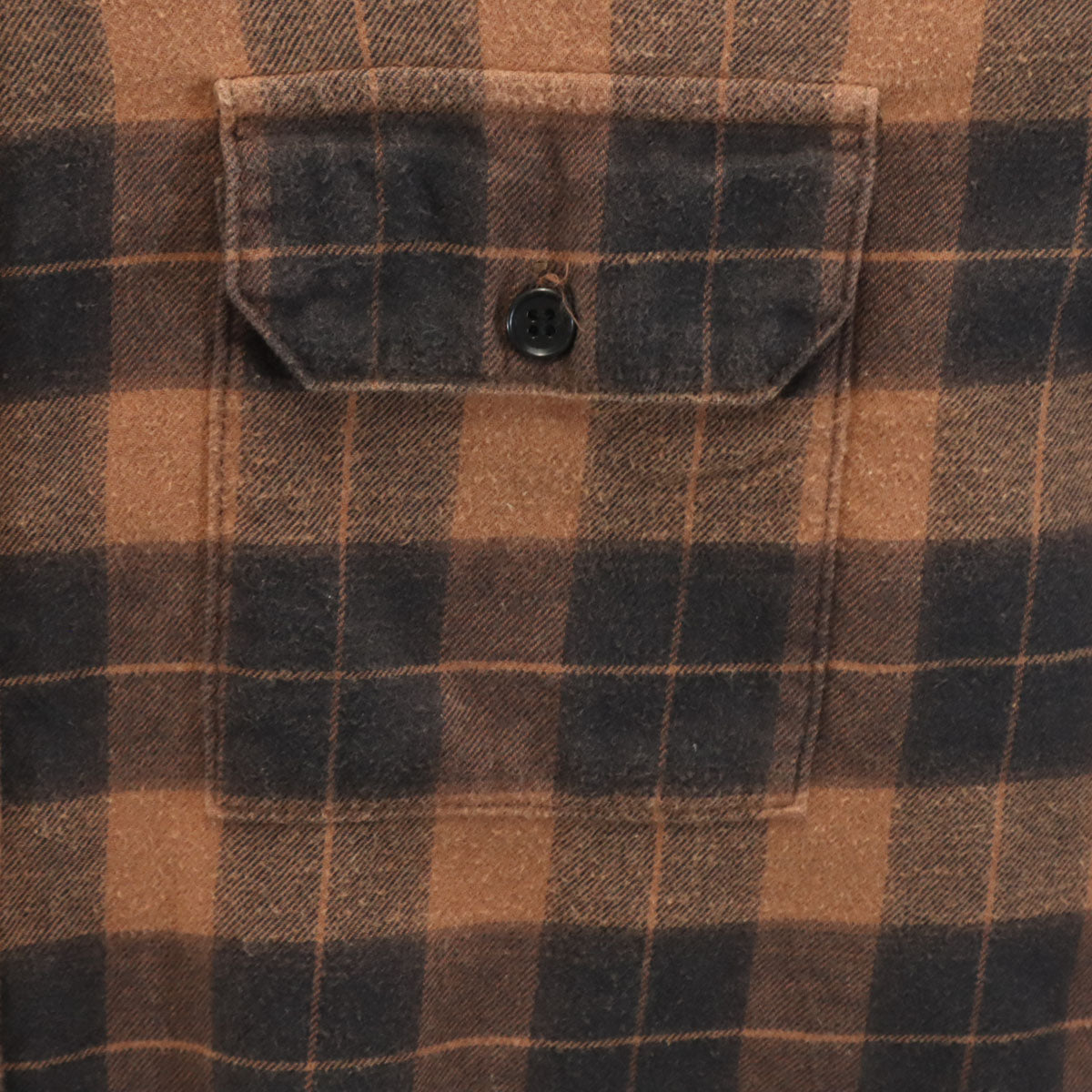 PHENOMENON フェノメノン 日本製 チェック柄 長袖 コットンシャツ L オレンジ系 メンズ