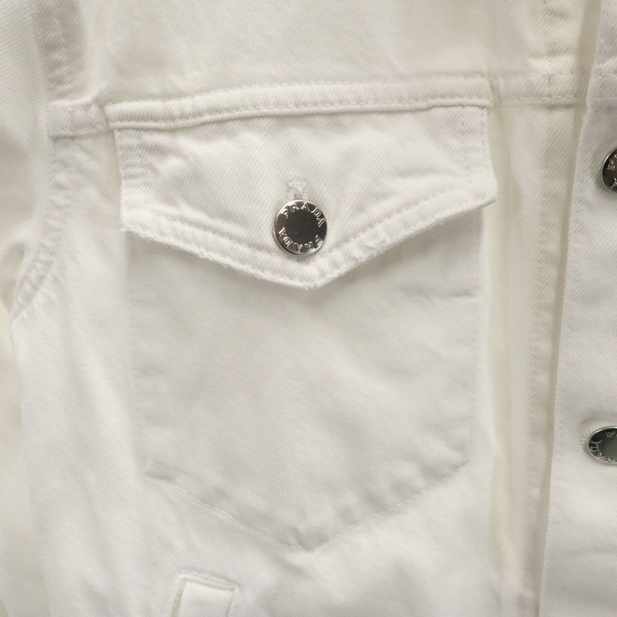 PRADA プラダ イタリア製 デニムジャケット 48 ホワイト メンズ