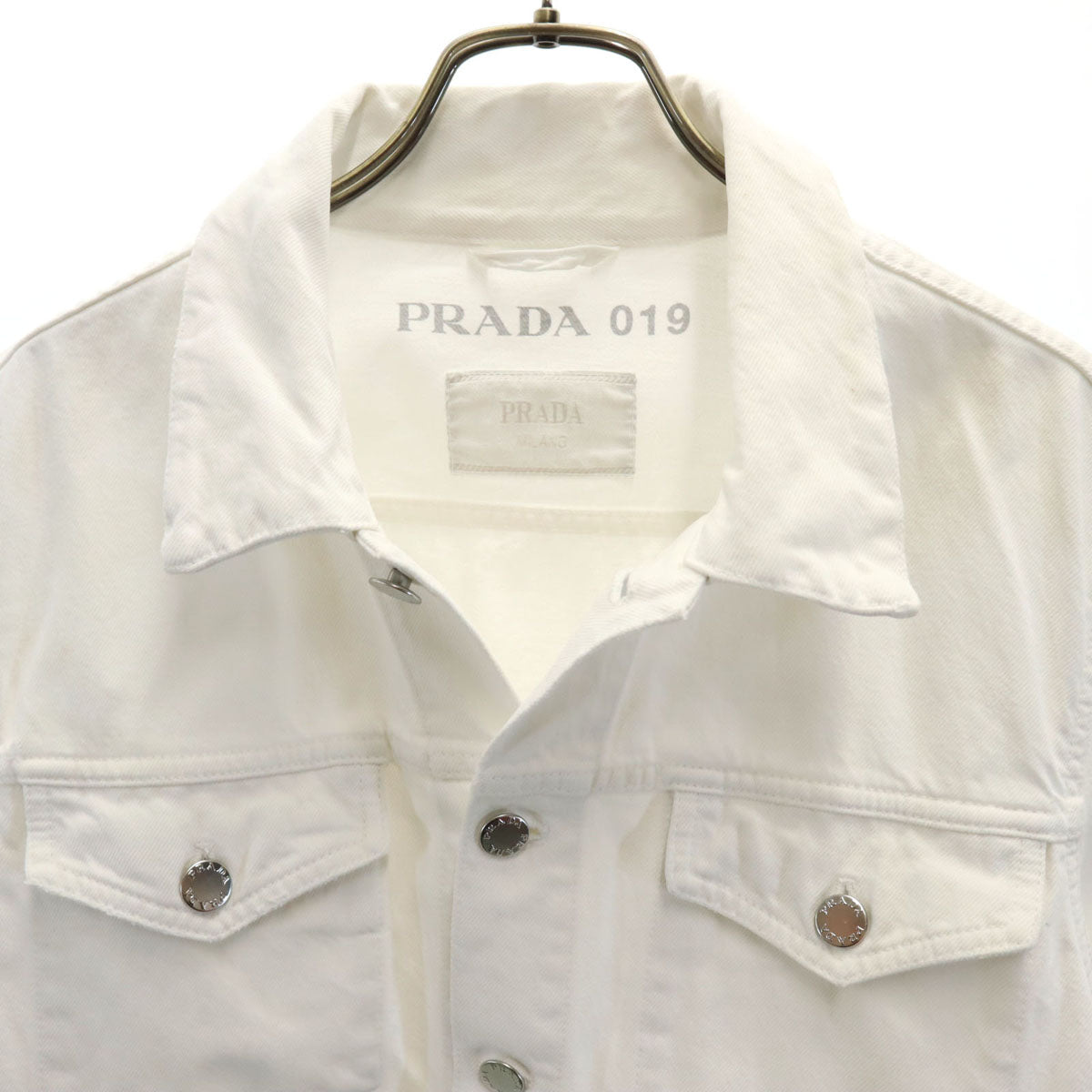 PRADA プラダ イタリア製 デニムジャケット 48 ホワイト メンズ