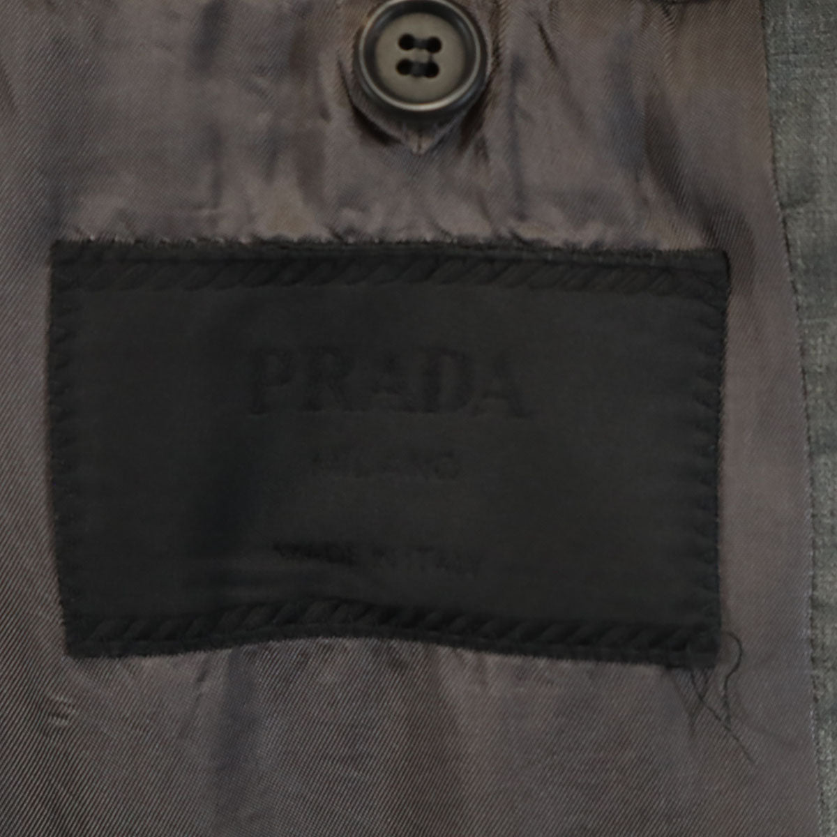 PRADA プラダ イタリア製 ウール テーラードジャケット 48 グレー メンズ