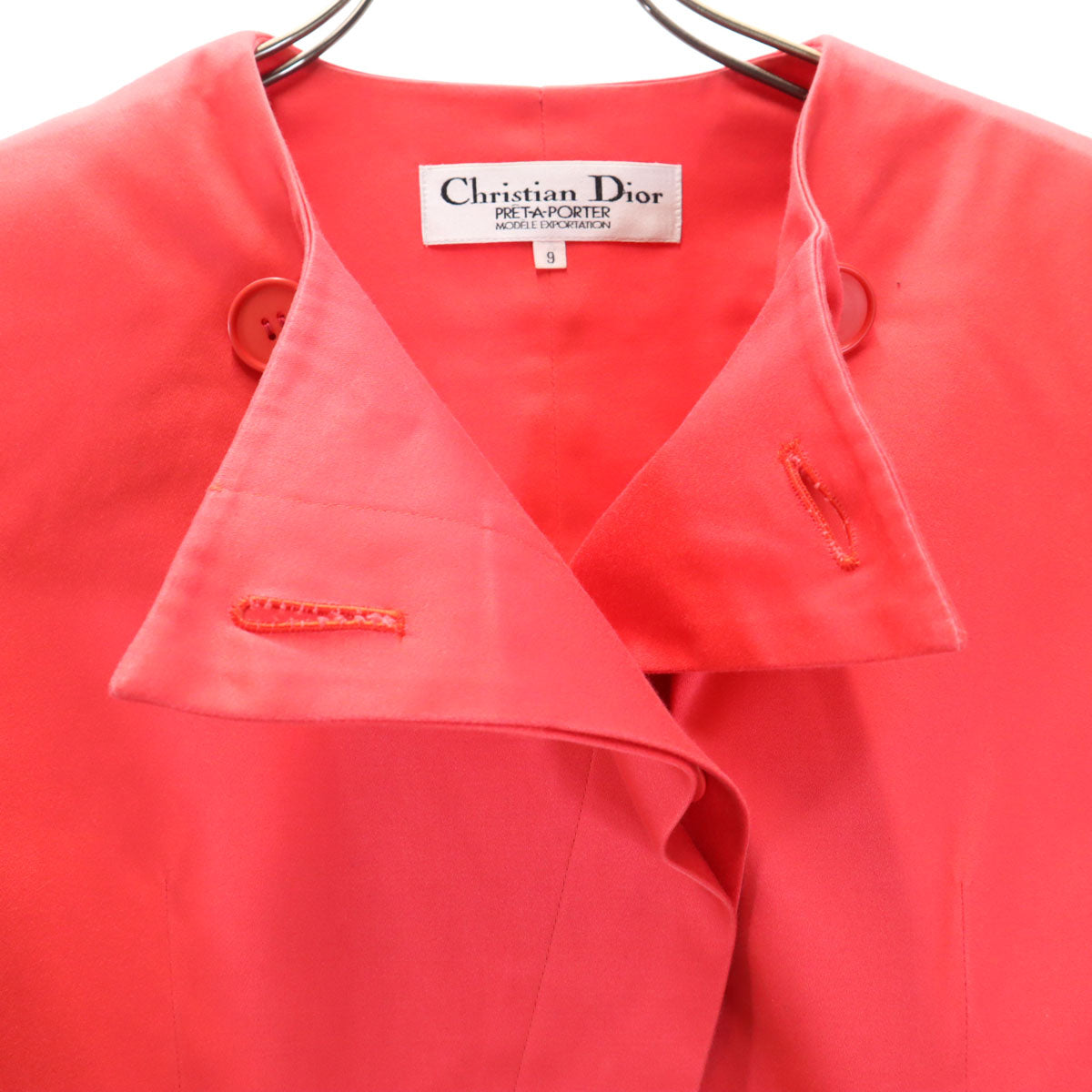Christian Dior PRET-A-PORTER クリスチャンディオール プレタポルテ 90s オールド カジュアル スカートスーツ 上下 セットアップ 9 レッド レディース