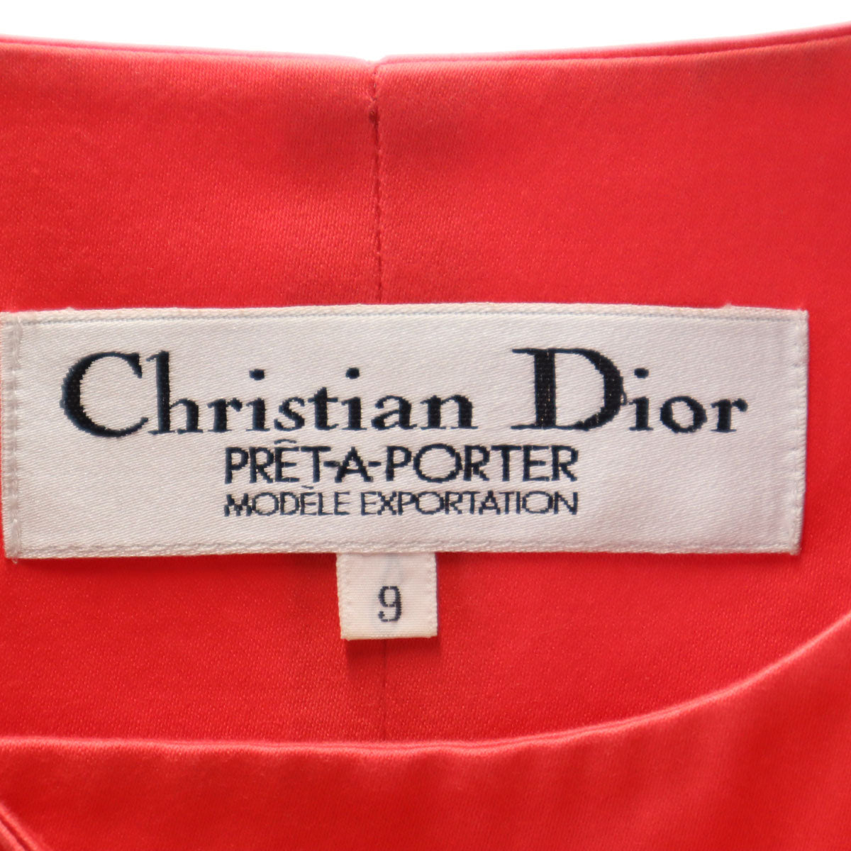 Christian Dior PRET-A-PORTER クリスチャンディオール プレタポルテ 90s オールド カジュアル スカートスーツ 上下 セットアップ 9 レッド レディース