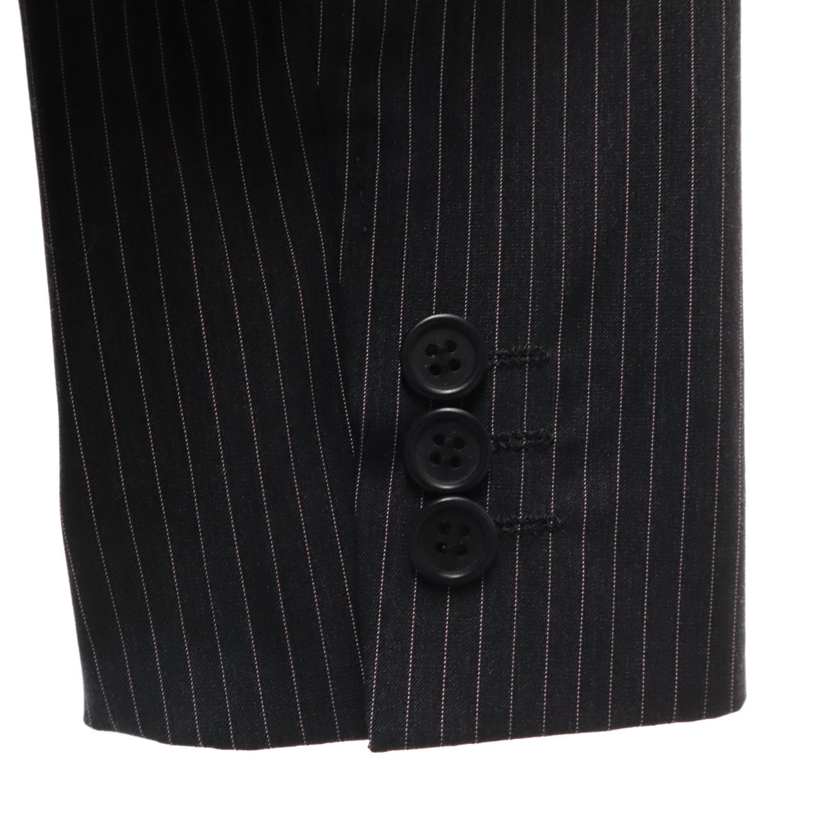 Paul Smith BLACK ポールスミス ブラック ストライプ柄 パンツスーツ 上下 セットアップ 38/40 チャコールグレー レディース