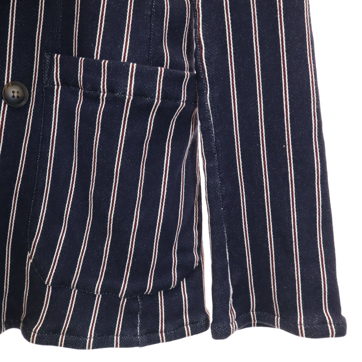 RICORZO リコルゾ 日本製 ストライプ柄 スウェット ダブル スーツ 上下 セットアップ 32 ネイビー カジュアル メンズ