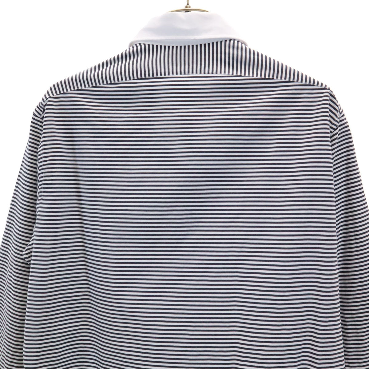 Charvet シャルベ フランス製 ボーダー柄 長袖 シャツ ホワイト系 メンズ