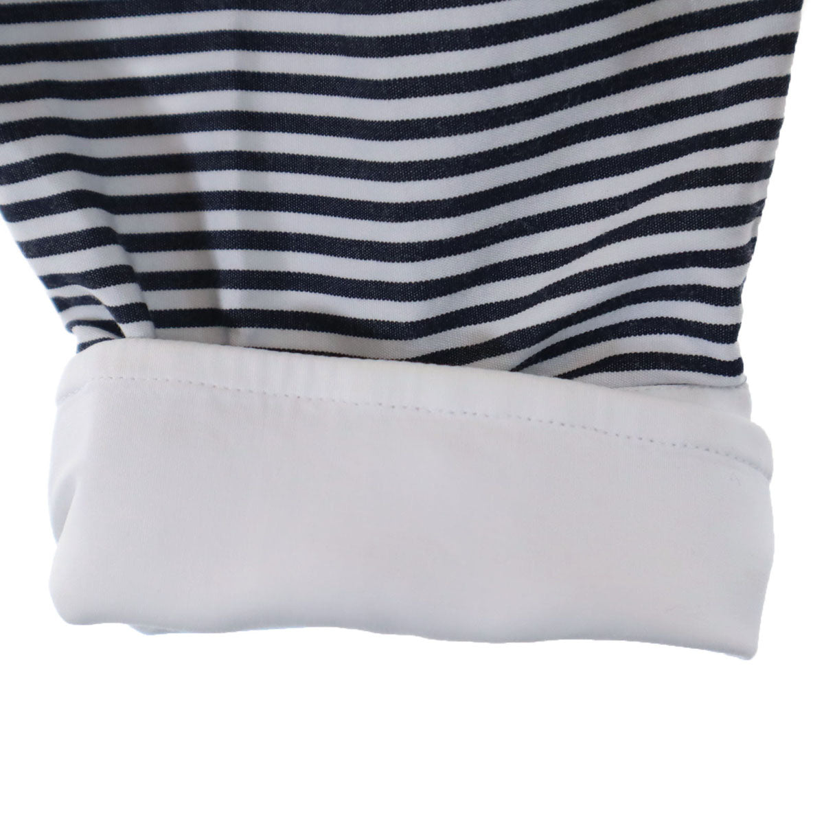 Charvet シャルベ フランス製 ボーダー柄 長袖 シャツ ホワイト系 メンズ