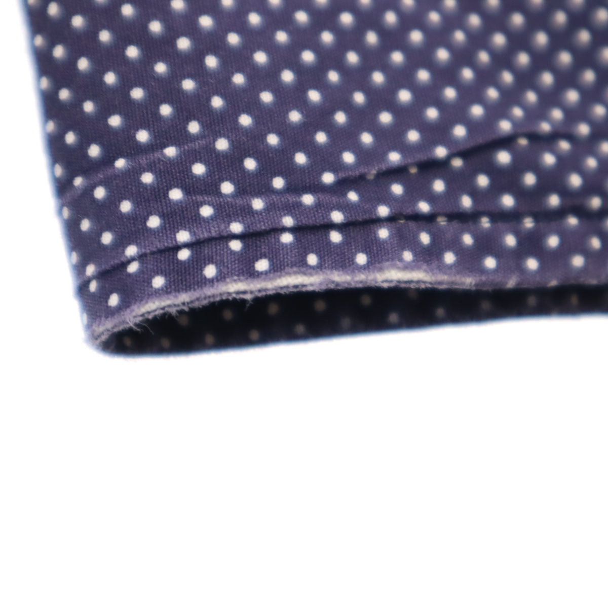 BURBERRY BLUE LABEL バーバリーブルーレーベル ドット柄 長袖 シャツ 2 ネイビー 三陽商会 水玉 メンズ