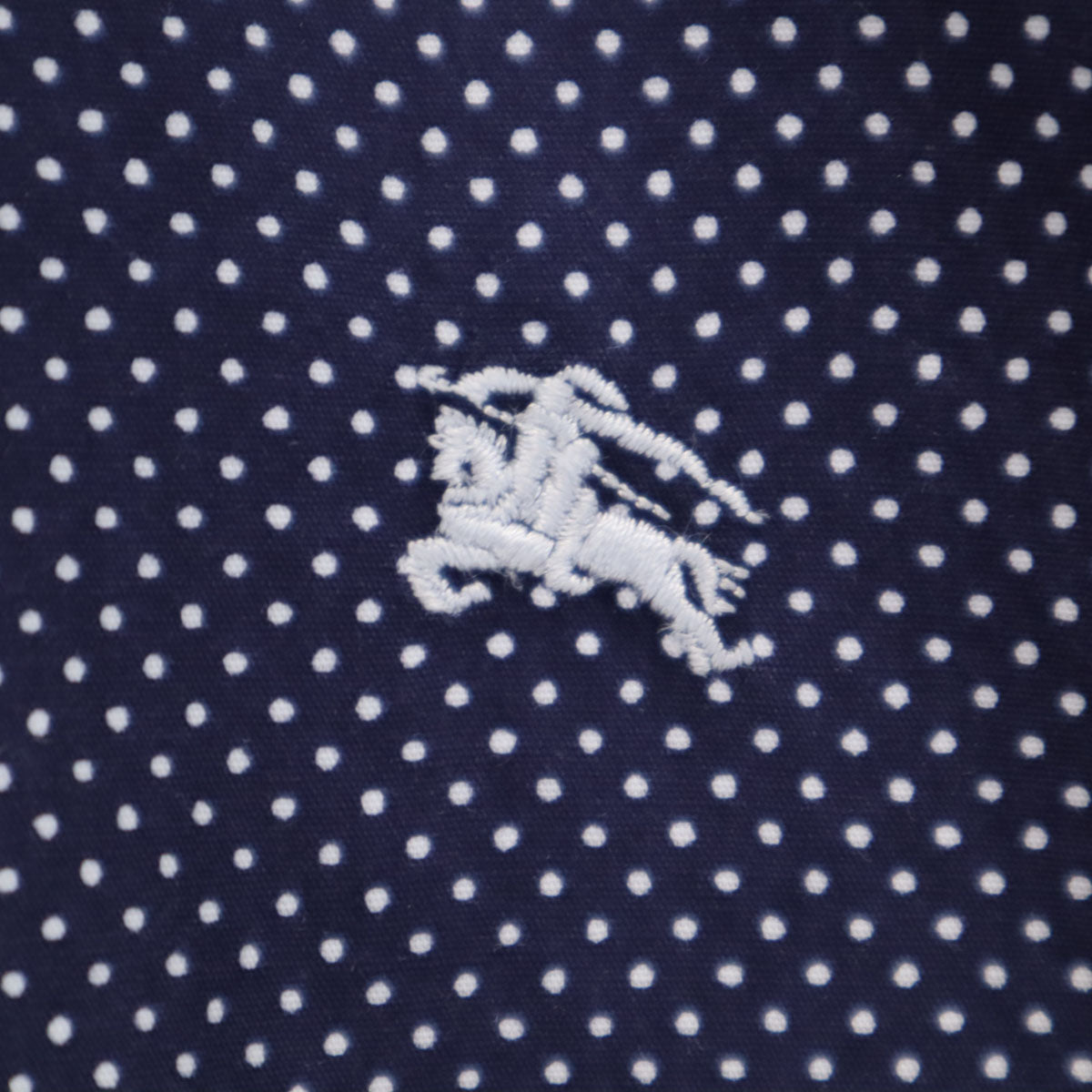 BURBERRY BLUE LABEL バーバリーブルーレーベル ドット柄 長袖 シャツ 2 ネイビー 三陽商会 水玉 メンズ