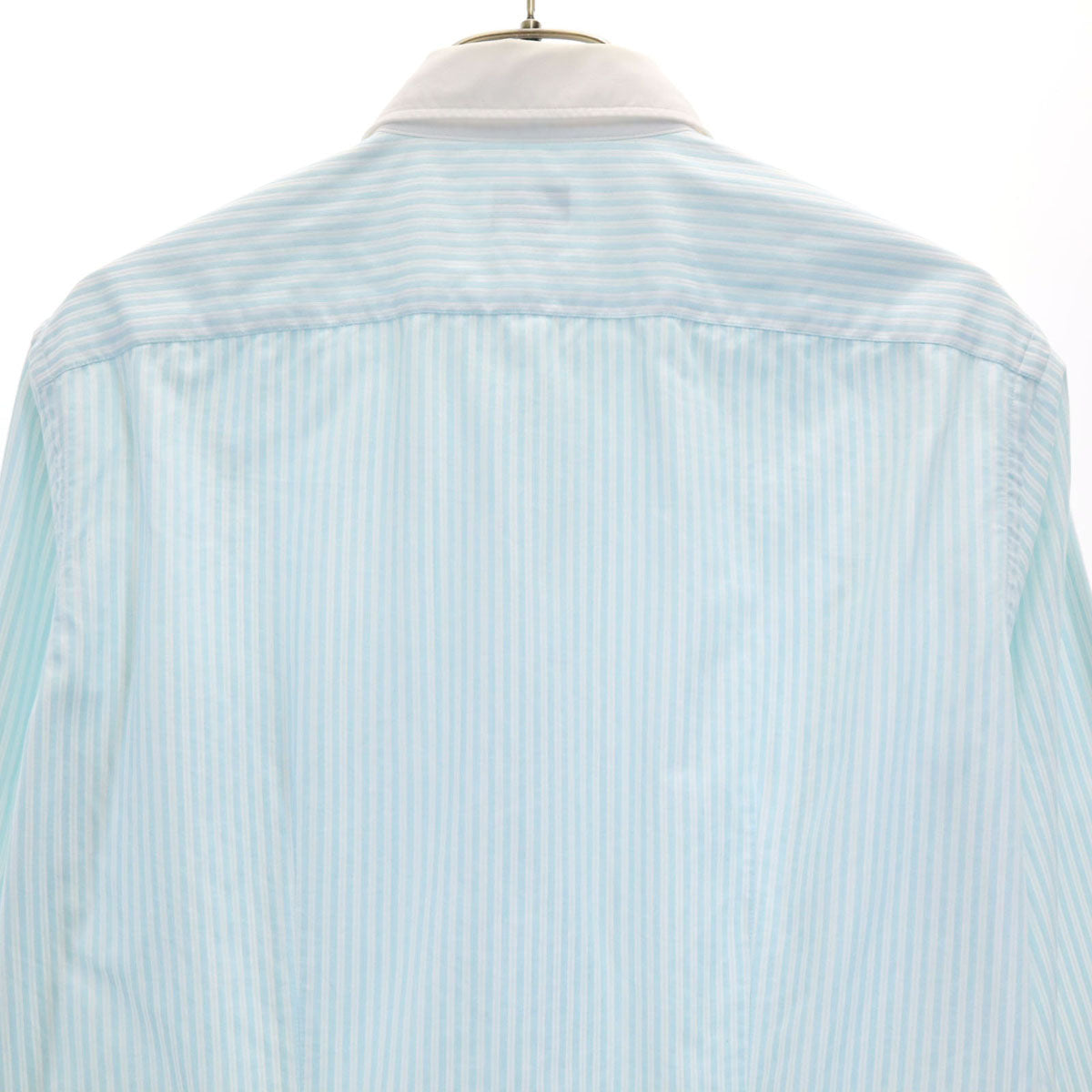 Paul Smith LONDON ポールスミスロンドン 日本製 ストライプ柄 長袖 コットンシャツ S 水色 メンズ