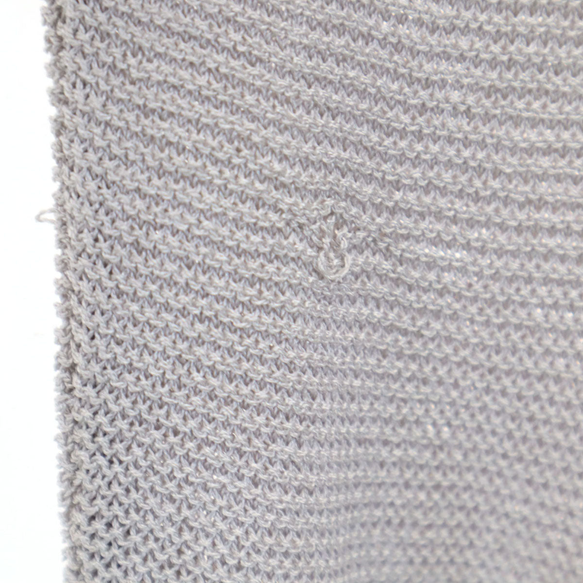 Salvatore Ferragamo サルヴァトーレフェラガモ 90s イタリア製 シルク オールド 長袖 Vネック ニットカーディガン M グレー レディース