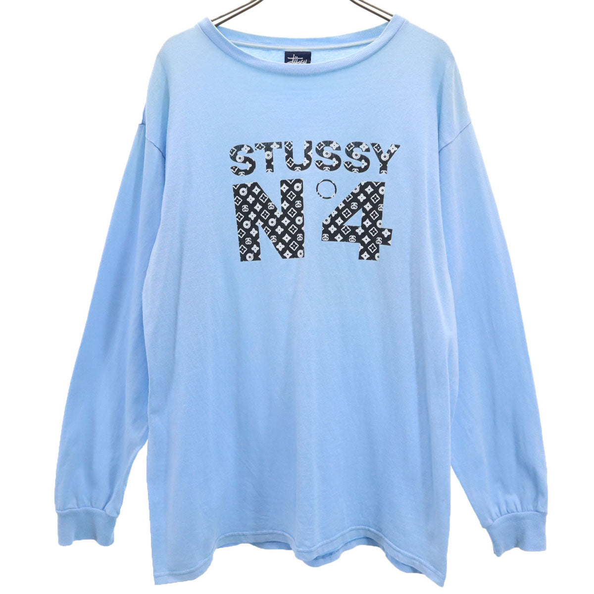STUSSY ステューシー 90s USA製 オールド 長袖 Tシャツ L 水色 ロンT メンズ