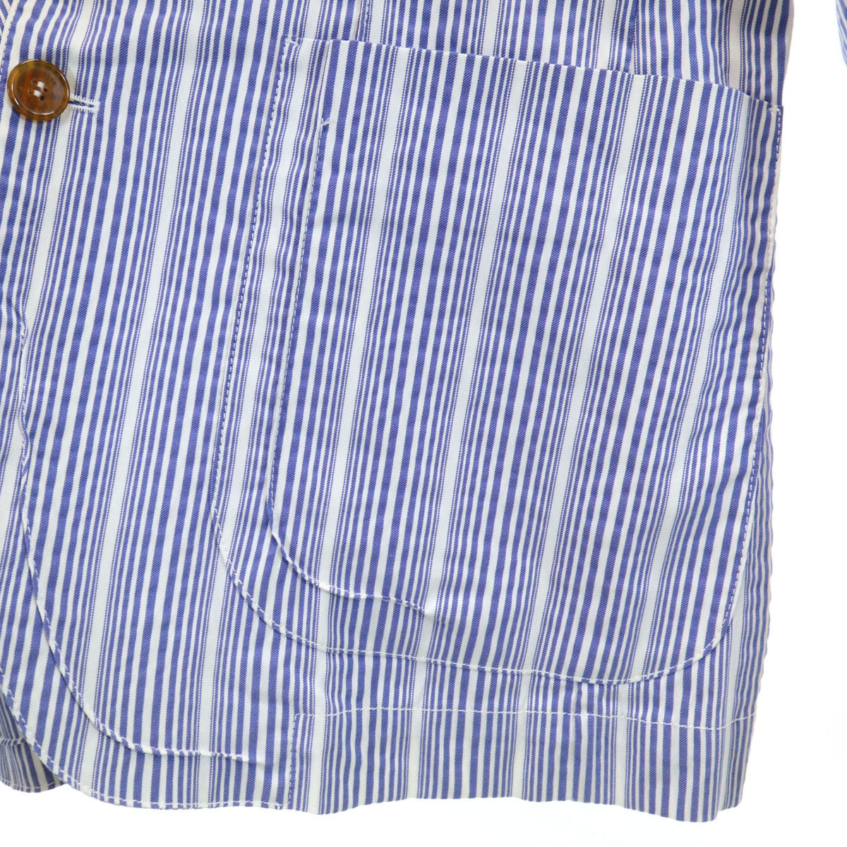 Vivienne WestwoodMAN ヴィヴィアンウエストウッドマン イタリア製 ストライプ柄 長袖 テーラードジャケット 46 ネイビー アンコン メンズ