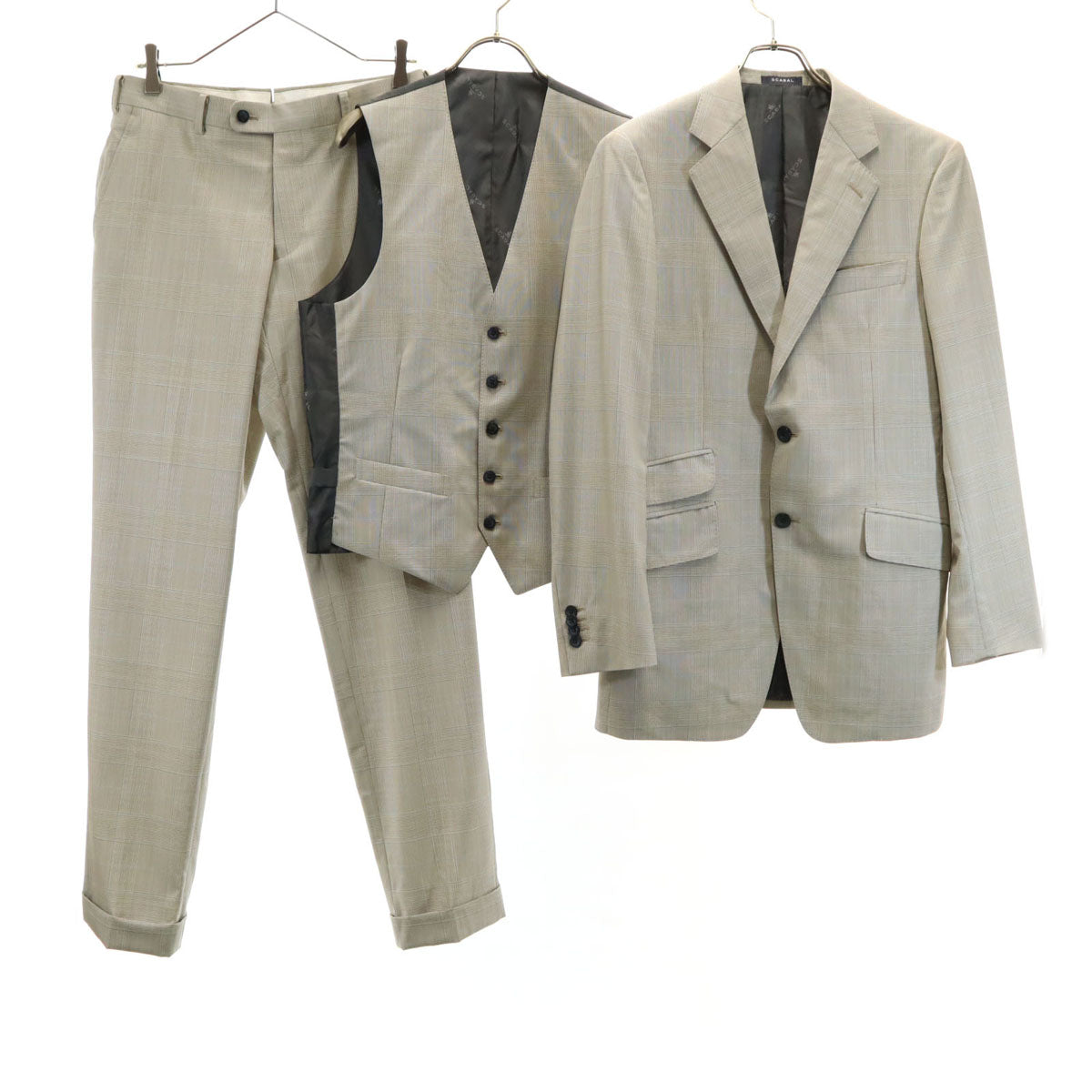 SCABAL スキャバル テーラードジャケット 上下 セットアップ ベージュ メンズ