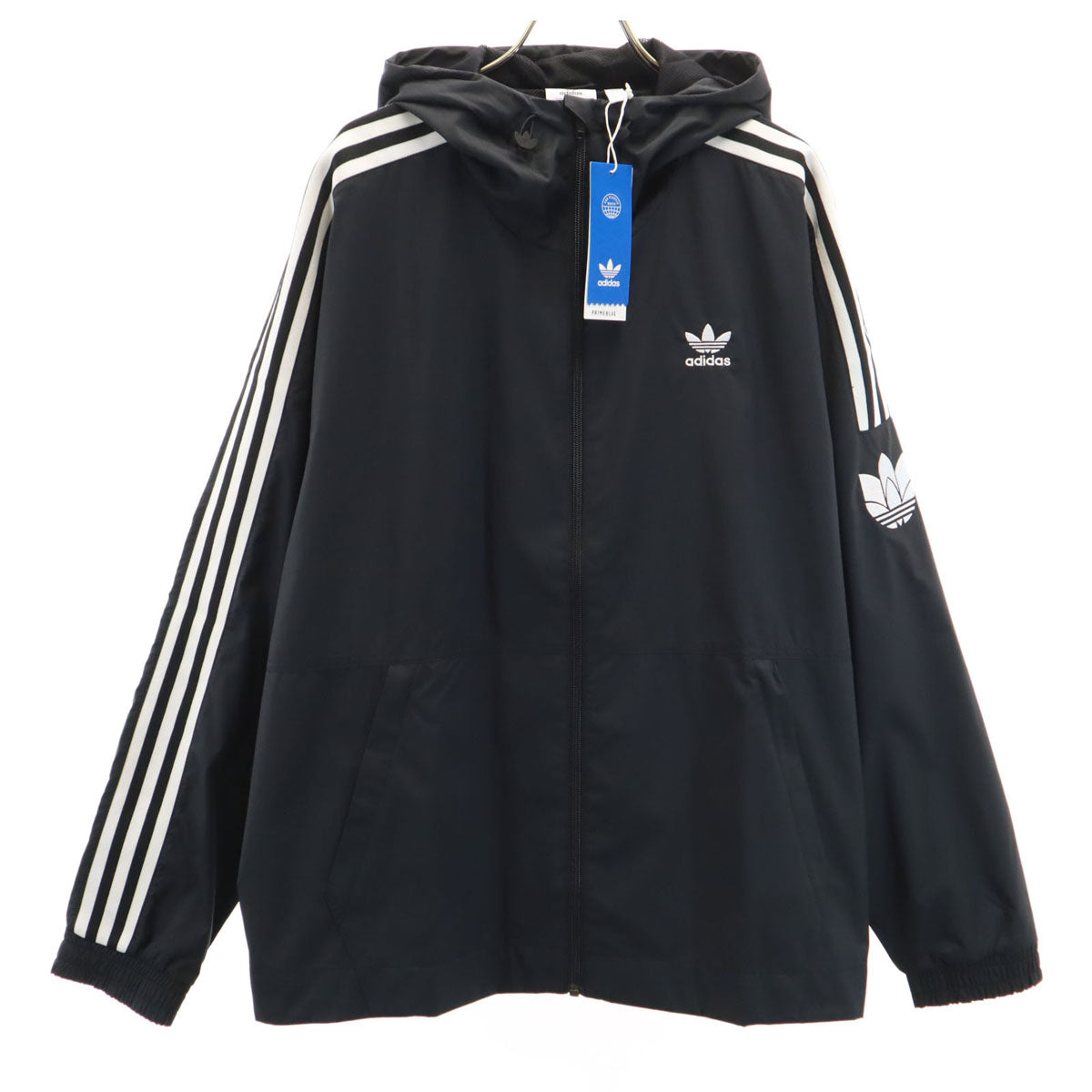 未使用 adidas Originals アディダスオリジナルス トレフォイルロゴ ウインドブレーカー XO ブラック ジャケット 裏メッシュ メンズ