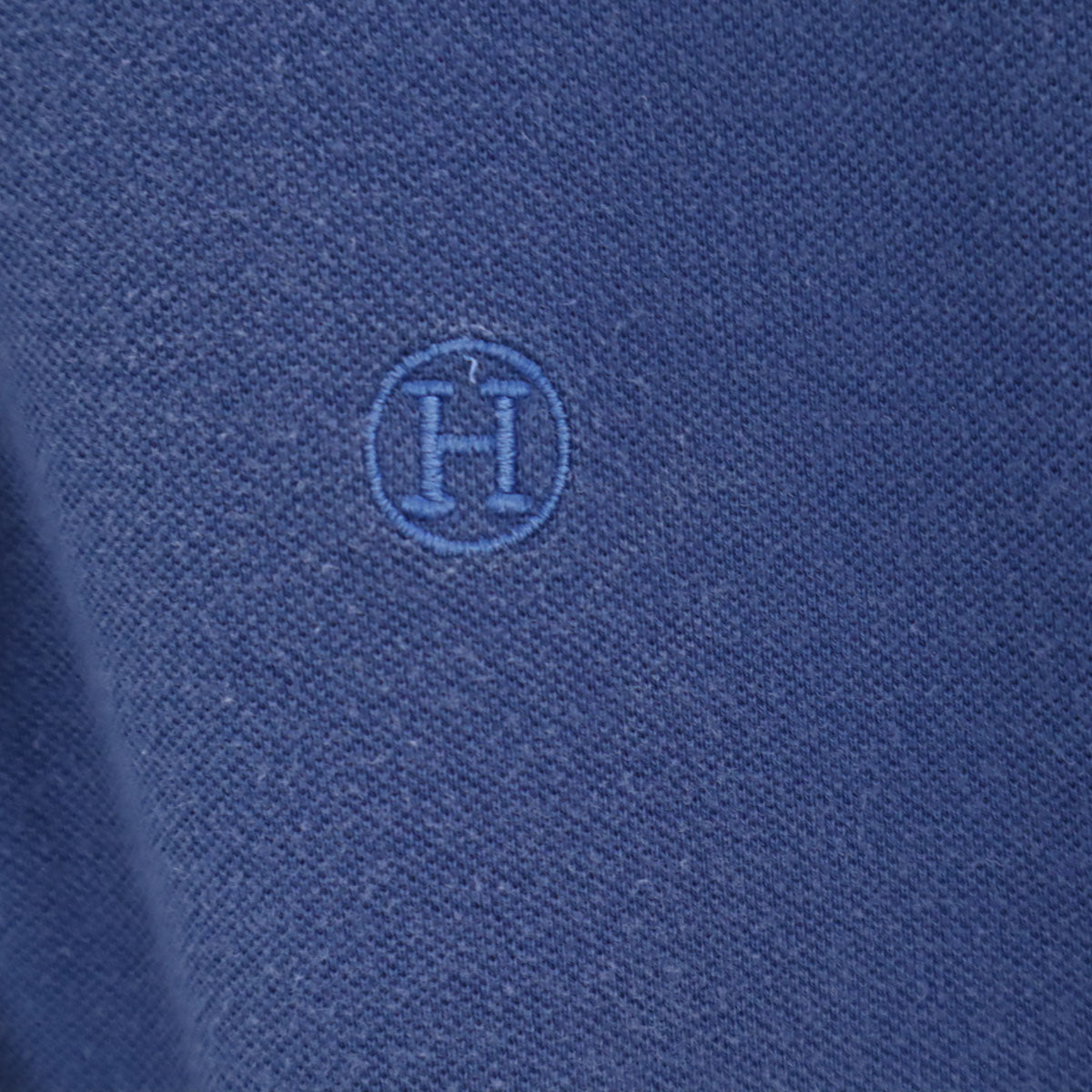 HERMES エルメス イタリア製 半袖 ポロシャツ S ブルー系 メンズ