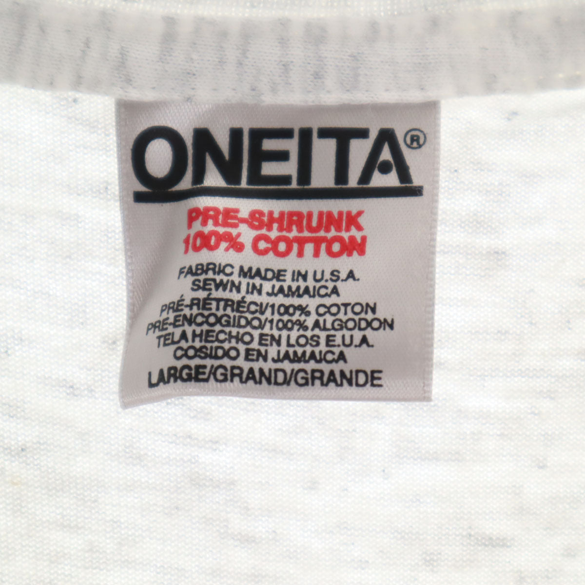 ONEITA オニータ 半袖 Tシャツ L グレー系 メンズ